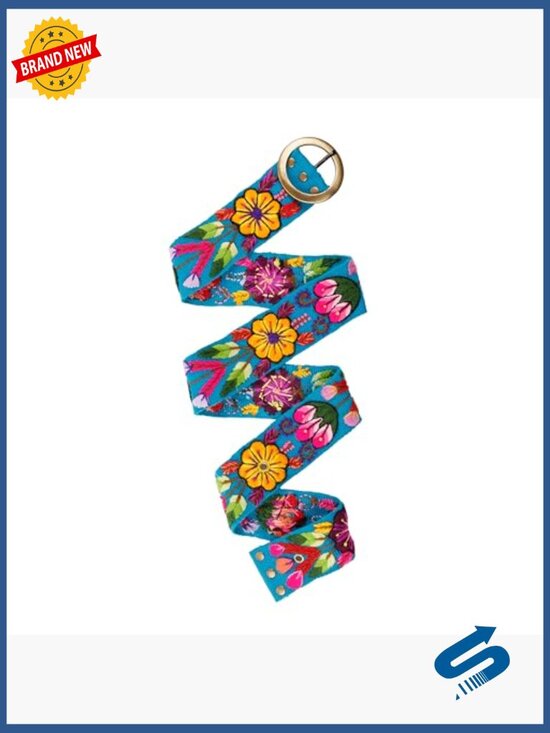 Handmade Embroidered Floral Wool Belt Fair Trade Women\'s Accessory main image 5